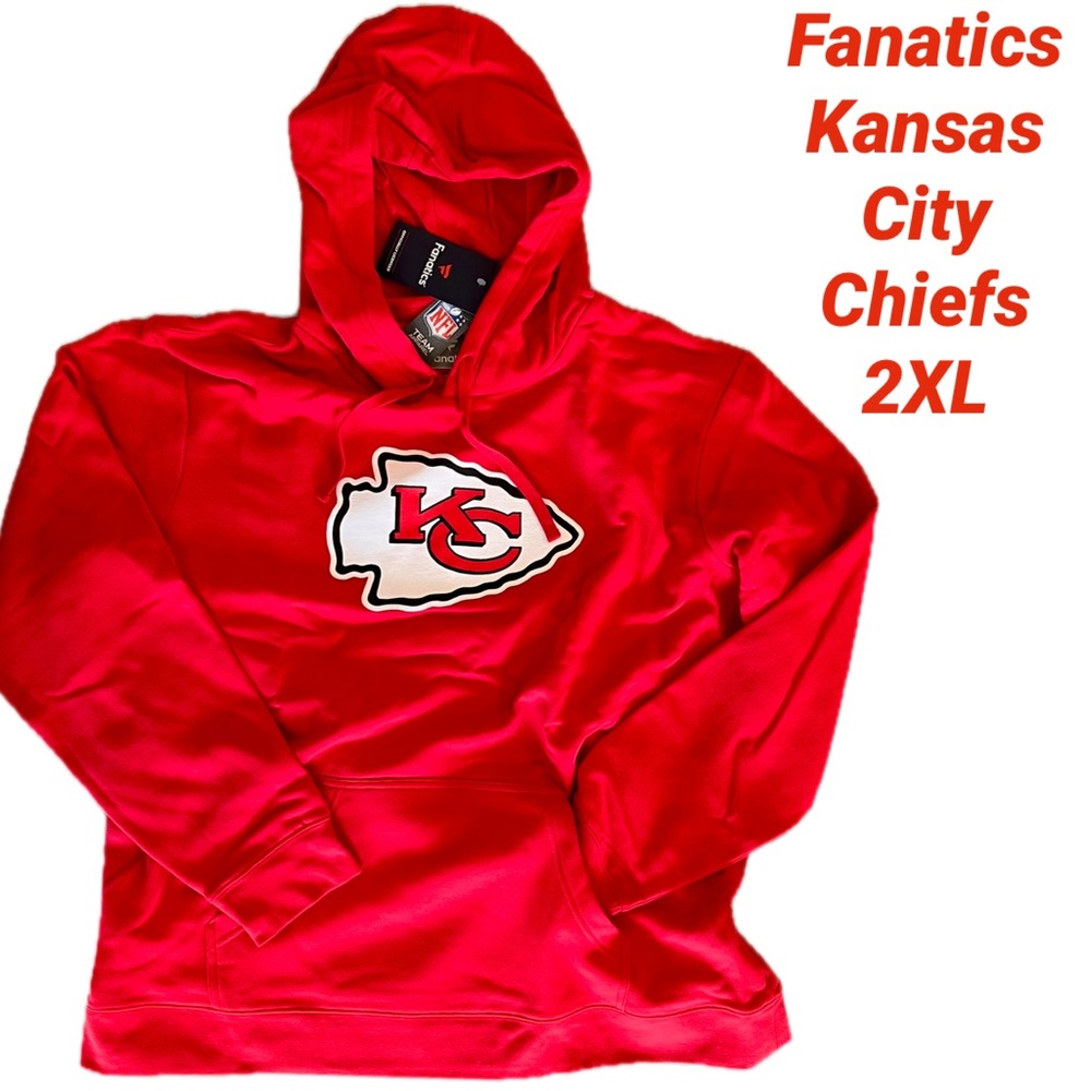 Fanatics Kansas City Chiefs Primary Logo Hoodie 2XL Football NFL